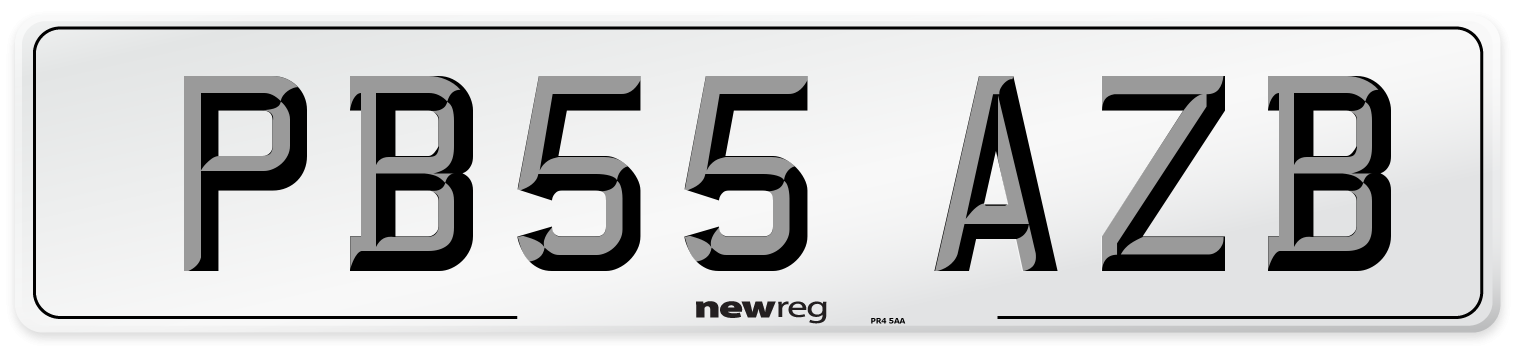 PB55 AZB Number Plate from New Reg
